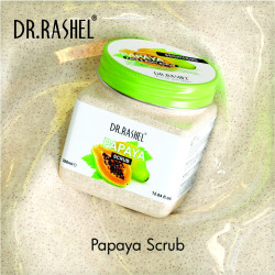 DR.RASHEL Scrub For Face & Body (Papaya Scrub, 380 ML)