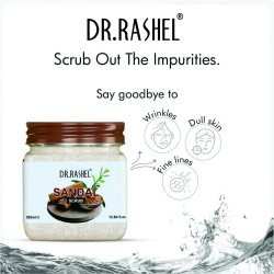 DR.RASHEL Sandal Scrub For Face & Body, Anti-Viral Scrub for Glowing & Softness (380 Ml)