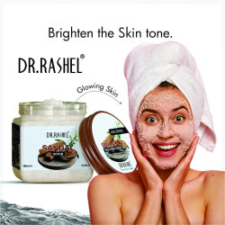 DR.RASHEL Sandal Scrub For Face & Body, Anti-Viral Scrub for Glowing & Softness (380 Ml)