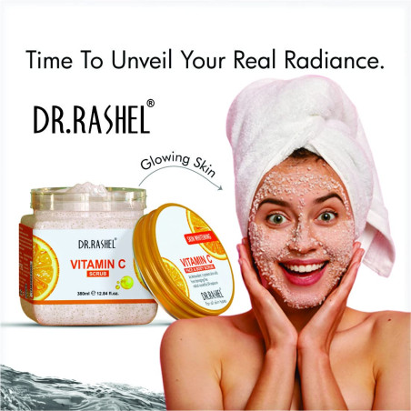 DR.RASHEL Scrub For Face & Body (Vitamin C Scrub, 380 ML)