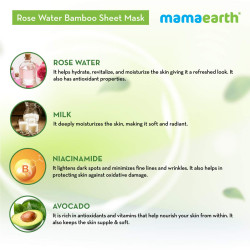 Mamaearth Ubtan Bamboo Sheet Mask 25 g + Rose Water Bamboo Sheet Mask 25 g + Vitamin C Bamboo Sheet Mask 25 g