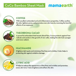 Mamaearth Hyaluronic Bamboo Sheet Mask 25 g + Niacinamide Bamboo Sheet Mask 25 g + CoCo Bamboo Sheet Mask 25 g