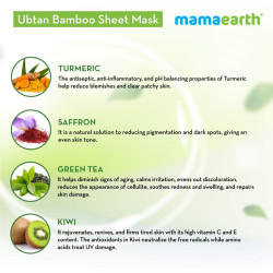 Mamaearth Vitamin C Bamboo Sheet Mask 25 g + Ubtan Bamboo Sheet Mask 25 g + Retinol Bamboo Sheet Mask 25 g
