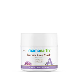 Mamaearth Retinol Face Mask for Glowing Skin, Anti Aging, with Retinol and Bakuchi for Fine Lines & Wrinkles - 100 g