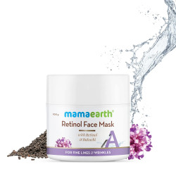 Mamaearth Retinol Face Mask for Glowing Skin, Anti Aging, with Retinol and Bakuchi for Fine Lines & Wrinkles - 100 g