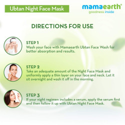 Mamaearth Ubtan Night Sleep Face Mask, Night Cream Gel with Turmeric & Niacinamide for Glowing Skin 100 g