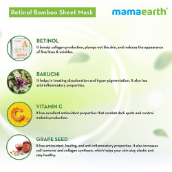 Mamaearth Retinol Bamboo Sheet Mask - Pack of 2 (25 g * 2)