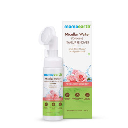Mamaearth Micellar water foaming makeup remover with rose water