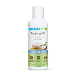 Mamaearth Rice Hair Oil with Rice Bran & Coconut Oil For Damaged, Dry and Frizzy Hair 150ml