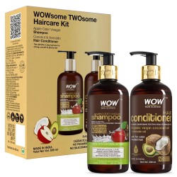 WOW Skin Science Apple Cider Vinegar Shampoo and Organic Virgin Coconut oil plus Avacado Oil Conditioner