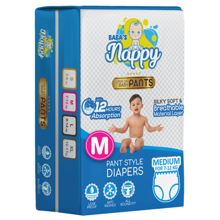Pamper Diaper Pants MEDIUM (8 Pc) - New Born - Buy 8 Pamper Pant