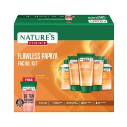 NATURE'S ESSENCE Flawless Papaya Facial Kit, 180g + 100ml, White