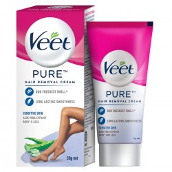 Veet Pure Hair Removal Cream for Women with No Ammonia Smell, Sensitive Skin - 30 g |