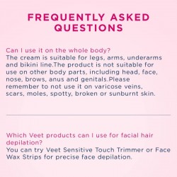 Veet Pure Hair Removal Cream for Women with No Ammonia Smell, Sensitive Skin - 30 g |