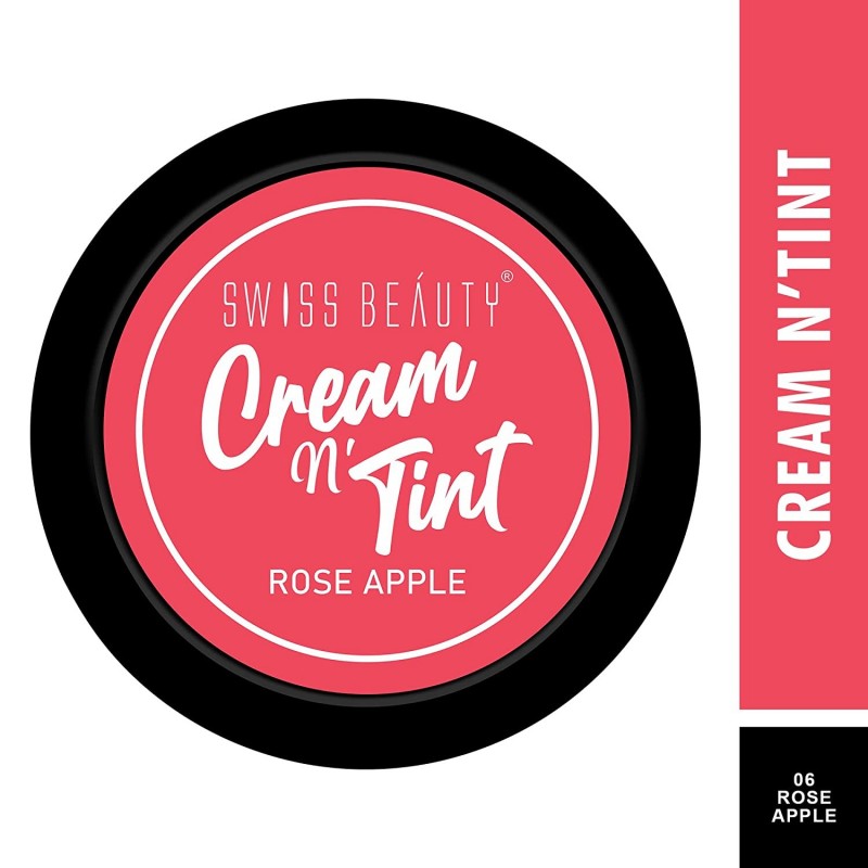 Swiss Beauty Lip & Cheek Cream, Shade- Rose Apple, Face Makeup, 8Gm