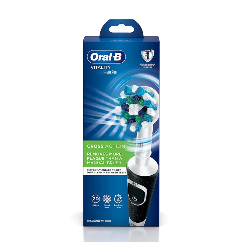 Oral B Vitality 100 Black Criss Cross Electric Rechargeable Toothbrush